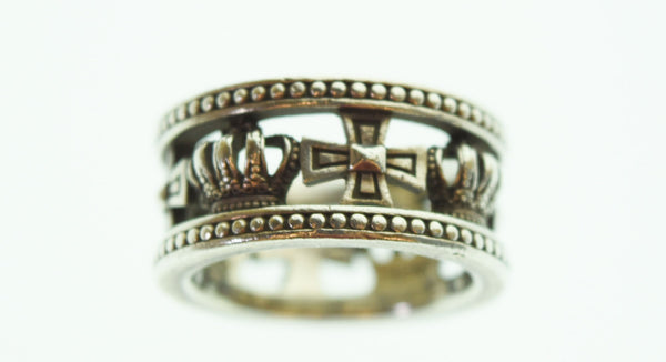 ジャスティンデイビス Justin Davis クラウン クロス リング SV925  メンズジュエリー・アクセサリー インディアンジュエリー 指輪・リング シルバー 103G-172