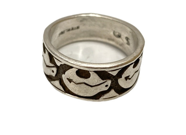 インディアンジュエリー INDIAN JEWELRY BEAR & BROKEN ARROW STERLING SILVER RING スターリング 銀 メンズジュエリー・アクセサリー 指輪・リング シルバー 101goods-121