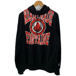 レディメイド READY MADES ロゴプリント ロングスリーブ フーディー パーカ ブラック Sサイズ 201MT-4462