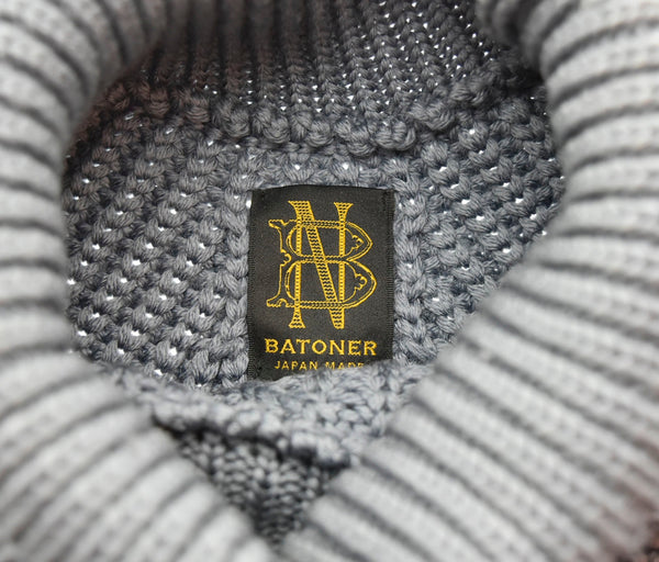 バトナー BATONER SIGNATURE TURTLE NECK タートルネック ミドルゲージ リブ 青 BN-20FM-031 1 セーター ブルー 103MT-1008