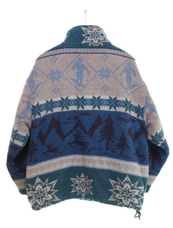 エルエルビーン L.L.Bean 80s 90s ノルディック柄 ハーフジップウールジャケット 80's 90's ポルトガル製 ジャケット マルチカラー Lサイズ 103MT-3106
