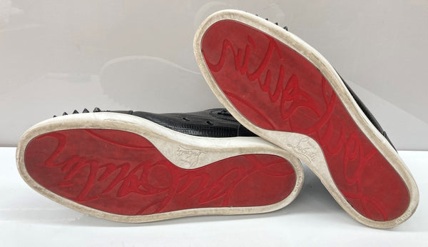 クリスチャン ルブタン Christian Louboutin Cl Moc Lug Lou Spikes Orlato Flat スパイク スタッズ 型押し SHOES SNEAKERS ハイカット BLACK 黒 レディース靴 スニーカー ブラック SIZE39 104S-1015