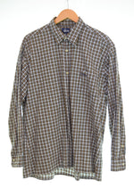 ステューシー  STUSSY 90s USA製 OLD STUSSY 紺タグチェックシャツ 長袖シャツ Lサイズ 103MT-3207