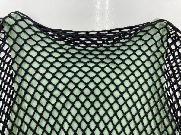 エムエムシックス MM6 メゾンマルジェラ Maison Margiela 18SS メッシュ レイヤード タンクトップ ノースリーブ BLACK 黒 S52NC0112 S23165 半袖カットソー 無地 ブラック Mサイズ 104LT-159