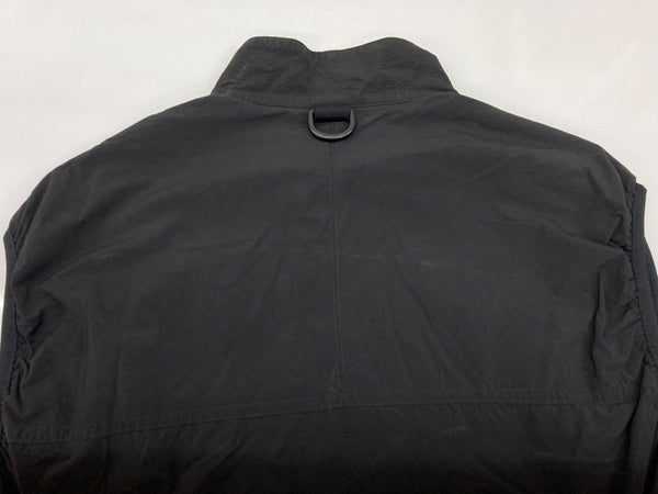コムデギャルソン COMME des GARCONS オム HOMME ナイロン タイプライター NYLON ジップアップ ダブルジップ ロゴ プリント 日本製 BLACK 黒 HM-V001 ベスト ワンポイント ブラック Mサイズ 104MT-2012