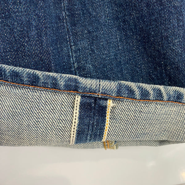 エヴィス EVISU ナンバーツー No2 イエローカモメ デニム ネイビー 33ⅹ35サイズ 201MB-1128