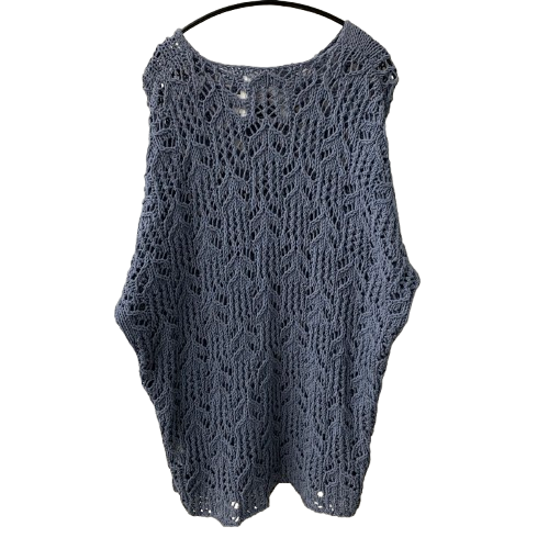 ダイリク DAIRIKU 21SS Flower Pattern Hand Knitting セーター ブルー Fサイズ 201MT-4810