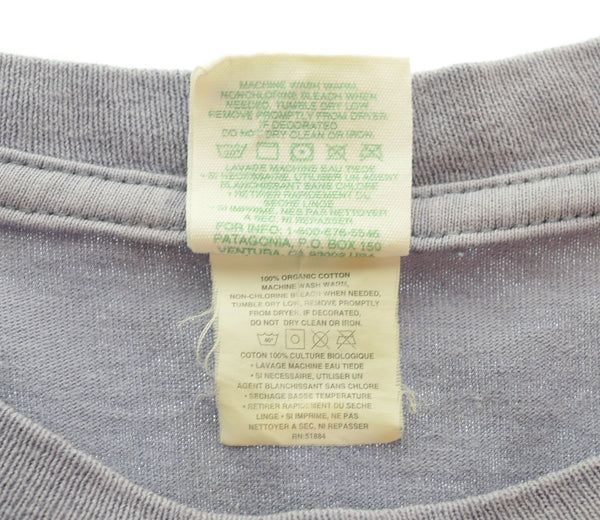 パタゴニア PATAGONIA 90s Made in USA Organic cotton 90's USA製 オーガニックコットン 茄子紺 Tシャツ パープル Lサイズ 103MT-2874