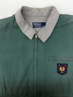 ラルフローレン RalphLauren 80s 90s SWING TOP JACKET スイング トップ ジャケット ジップアップ ワッペン 刺繍 アウター 緑 ジャケット ロゴ グリーン 104MT-2274