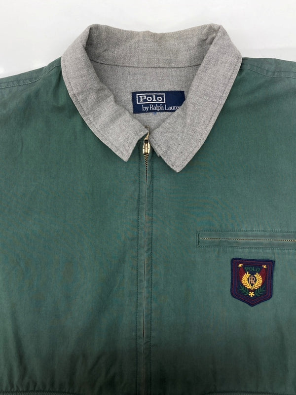ラルフローレン RalphLauren 80s 90s SWING TOP JACKET スイング トップ ジャケット ジップアップ ワッペン 刺繍 アウター 緑 ジャケット ロゴ グリーン 104MT-2274