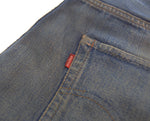 リーバイス Levi's 70's 501 BIG E 後期 ボタン裏 6 両面不均等V 通常R セルヴィッジ裏両面シングル 平行ステッチ 股下リペア VINTAGE ヴィンテージ デニム ブルー 103MB-573