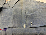 ヴィンテージ Vintage 50s 50's BELTEX シャンブレーシャツ アメリカ製 MADE IN USA 青 長袖シャツ ブルー 101MT-2671