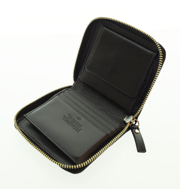 ヴィヴィアン・ウエストウッド Vivienne Westwood フロウ ラウンドファスナー二つ折り財布 VWK844 財布・ケース メンズコインケース ブラック 103SA-16