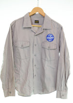 テンダーロイン TENDERLOIN HBT 刺繍 ワーク シャツ 長袖シャツ グレー Sサイズ 103MT-3484