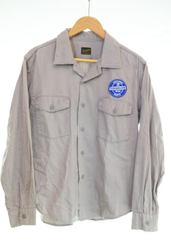 テンダーロイン TENDERLOIN HBT 刺繍 ワーク シャツ 長袖シャツ グレー Sサイズ 103MT-3484