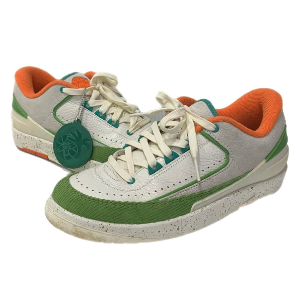 ナイキ NIKE ザ タイタン ウィメンズ エアジョーダン2 ロー  セーフティーオレンジ クロロフィル コラボ The Titan Women's Air Jordan 2 Low Safety Orange Chlorophyll DV6206-183  レディース靴 スニーカー オレンジ 23.5cmサイズ 201-shoes1305