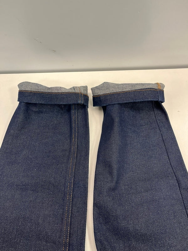 リベンジ REVENGE デニムパンツ インディゴ 刺繍ロゴ y2k 青 デニム ブルー Sサイズ 101MB-758