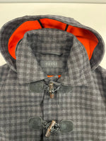 グッチ GUCCI チェック ダッフルコート ウールコート アウター チャコールグレー系 グレー系 ブラック系 46 コート グレー 101MT-5307