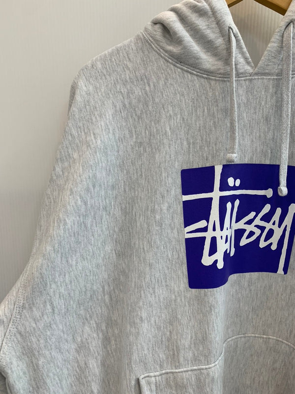 ステューシー STUSSY BOX LOGO HOOD スウェット 1924906 パーカ グレー XLサイズ