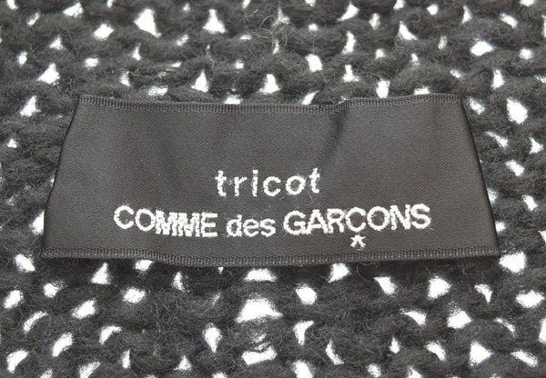 トリココムデギャルソン tricot COMME des GARCONS AD2004 00s 00's 変形ローゲージカーディガン アシンメトリー ガウン TN-N022 カーディガン ブラック 103LT-130