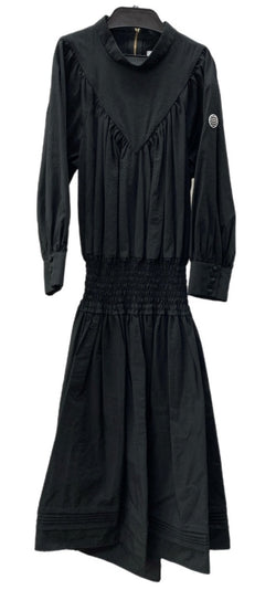 ボーダーズアットバルコニー BORDERS at BALCONY 21SS BACK CUT OUT DRESS バック セパレート カットアウト ドレス 七分丈 BLACK 黒 BD2121-3E-09 ワンピース ロゴ ブラック SIZE36 104LT-109