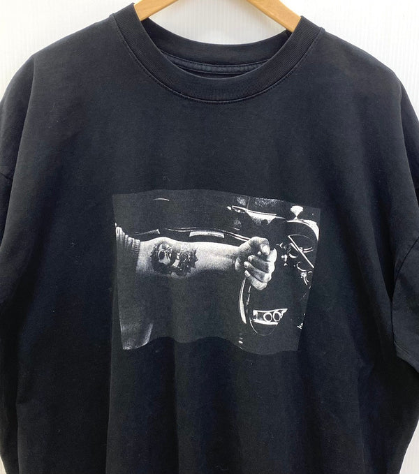 クーティー COOTIE オーバーサイズロゴTシャツ Tシャツ プリント ブラック Lサイズ 201MT-2221