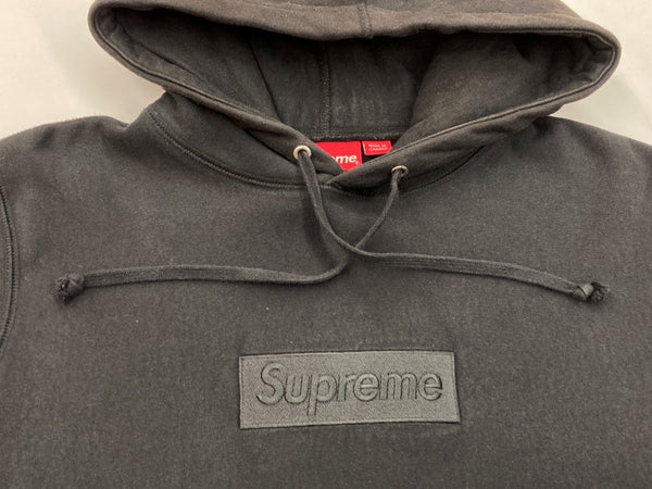 シュプリーム SUPREME Tonal Box Logo Hooded Sweatshirt トーナル ボックス ロゴ パーカー フーディ プルオーバー 黒 パーカ ロゴ ブラック Mサイズ 104MT-1102