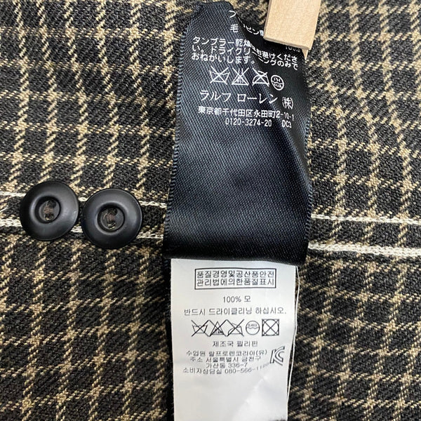 【曜日割引対象外】 ダブルアールエル RRL ネルシャツ ウール 7998267WKS 長袖シャツ ブラウン Mサイズ 201MT-4772 VB