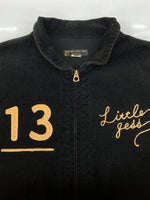 ウエストライド WESTRIDE CYCLE TOGS CORDUROY JACKET コーデュロイ ジャケット モーターサイクル チェーンステッチ ジップアップ アウター 黒 サイズ 38 ジャケット 総柄 ブラック 104MT-2004