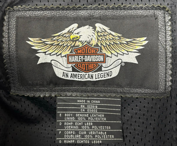 【曜日割引対象外】 ハーレーダビッドソン Harley-Davidson レザー モーターサイクルジャケット 97072-09VM ブラック ＸＬサイズ 201MT-2845 VB