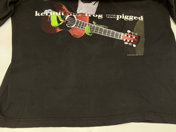 ヴィンテージ vintage 90s 90's Kermit the frog unpigged  Eric Clapton カーミット エリッククラプトン - Tシャツ ブラック フリーサイズ 101MT-3068