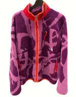 ザノースフェイス THE NORTH FACE × KAWS カウズ Freeride Fleece Jacket Pamplona Purple Dragline Print フリース ボア 刺繡 紫 NF0A7WLG ジャケット ロゴ パープル Mサイズ 104MT-720