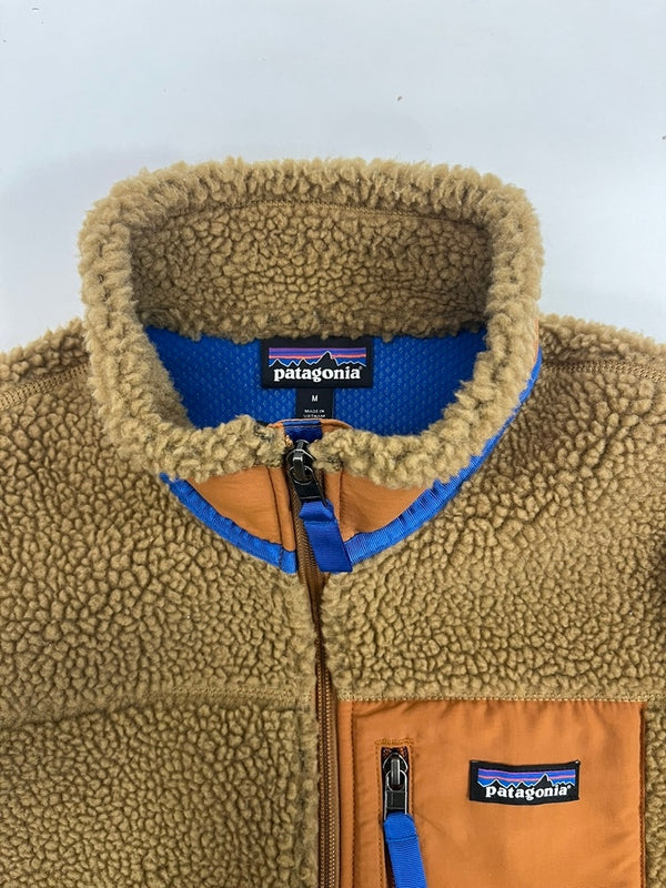 パタゴニア PATAGONIA 2020年製 CLASSIC RETRO X クラシックレトロX フリースジャケット ボアジャケット 茶 23074FA20 ジャケット ベージュ Mサイズ 101MT-5166