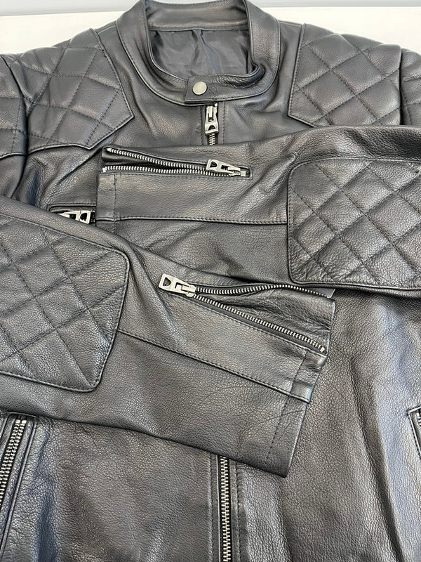 ガブリエルパリ GABRIEL PARIS レザージャケット ライダースジャケット シングルライダース 黒 L ジャケット ブラック 101MT-5228