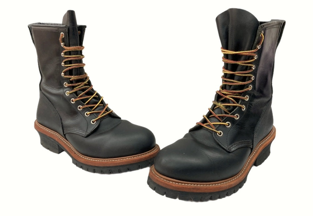 レッドウィング RED WING LOGGER BOOTS ロガー ブーツ レースアップ Vibram ビブラムソール USA製 10 2/1D 黒  8210 メンズ靴 ブーツ その他 ブラック 28.5cm 104-shoes220 | 古着通販のドンドンサガール