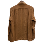 【曜日割引対象外】 ヴィンテージ vintage エルエルビーン L.L.Bean 50's 筆記体タグ レーヨンギャバシャツ  ジャケット ブラウン Mサイズ 201MT-3557 VB