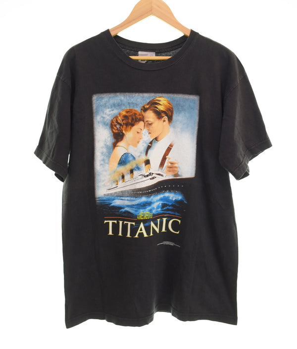 ヴィンテージ Vintage 90's タイタニック TITANIC MOVIE Tee ムービー T STANLEY DESANTIS スタンリー デサンティス 90年代 90s Tシャツ ブラック Mサイズ 103MT-3494