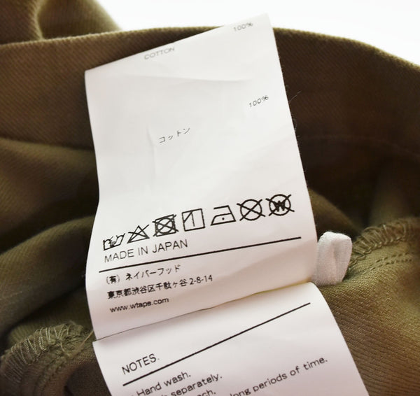 ダブルタップス WTAPS 21AW BUDS/LS/COTTON.SERGE バッツ ロングスリーブ シャツ  212BRDT-SHM02 3 長袖シャツ カーキ 103MT-2968