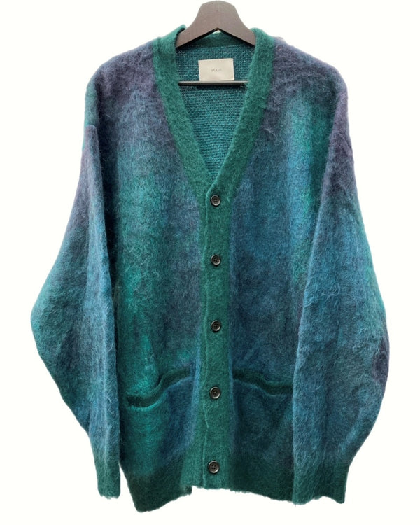 シュタイン stein GRADATION MOHAIR CARDIGAN モヘヤ ナイロン ニット セーター フロントボタン 緑 紫 ST.448 カーディガン グラデーション グリーン Sサイズ 104MT-286