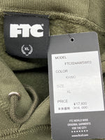 エフティーシー FTC CORP PULLOVER HOODIE コープ プルオーバー フーディ パーカー 緑 パーカ 刺繍 カーキ XLサイズ 104MT-1450