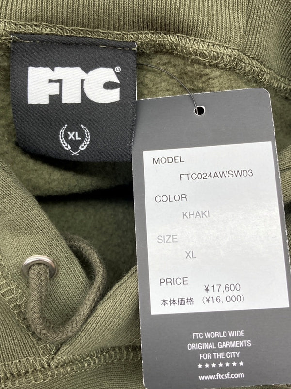 エフティーシー FTC CORP PULLOVER HOODIE コープ プルオーバー フーディ パーカー 緑 パーカ 刺繍 カーキ XLサイズ 104MT-1450