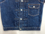 ドゥニーム DENIME 506XX 1st MODEL DENIM JACKET デニム ジャケット 革パッチ シンチバック Gジャン 青 D-HG1118 ジャケット 無地 ブルー Sサイズ 104MT-1341