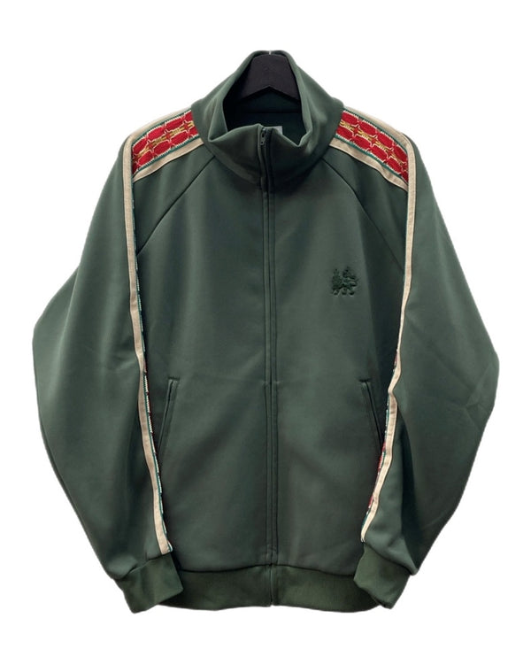 サスクワッチファブリックス Sasquatchfabrix. 23SS LACE TAPE TRACK JACKET レース テープ トラック ジャケット ジャージ 緑 23SS-CSS-001 ジャージ ライン カーキ Lサイズ 104MT-1609