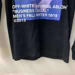 オフホワイト Off-White DIAG BERNINI L/S T-SHIRT OMAB001F18185011 ロンT ブラック Mサイズ 201MT-4803
