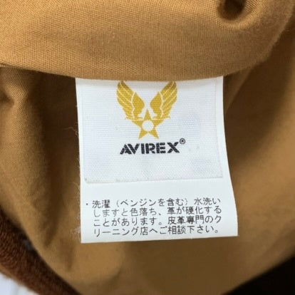 アヴィレックス AVIREX A-1 レザージャケット 6151112 ジャケット ブラウン 40サイズ 201MT-4686