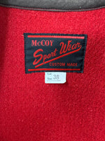 ザリアルマッコイズ THE REAL McCOY’S McCOY SPORTSWEAR  猫目ボタン ジャケット レッド 38サイズ 201MT-2217