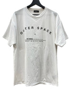 ラフシモンズ RAF SIMONS 18AW OUTER SPACE 半袖 カットソー クルーネック バックプリント スター 星 コットン MADE IN ITALY イタリア製 WHITE 白  182.125 19000-00010 Tシャツ ロゴ ホワイト Sサイズ 104MT-1814