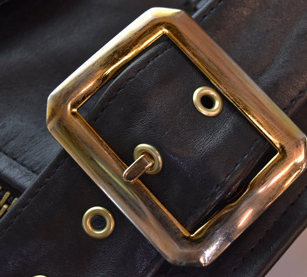 グルービンハイ The Groovin High 襟 ムートンボア付き  ダブルライダースジャケット ジャケット ブラック Mサイズ 103MT-3167