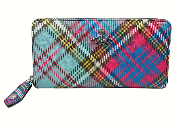 ヴィヴィアンウエストウッド VivienneWestwood BIOGREEN SAFFIANO PRINTED CLASSIC ZIP WALLET 長財布 VEGAN 51050023-S000V 財布・ケース レディース財布 ロゴ マルチカラー 104wallet-10