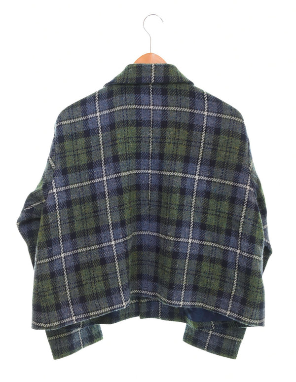 イッセイミヤケ ISSEY MIYAKE 90s HAI SPORTING GEAR ウールショートジャケット 90's 短丈 ショート丈 ジャケット マルチカラー Mサイズ 103MT-2634